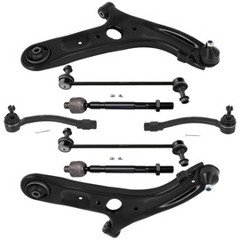 OCPTY - New 8-Piece For 2011-2016 For Hyundai Elantra 2014-2017 For Hyundai Elantra GT 2012-2017 For Hyundai Veloster Front Lower Control Arm And Ball Joint Inner Outer Tie Rod End Sway Bar End Link