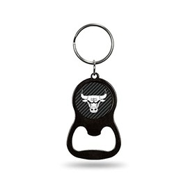 Bulls - Carbon Fiber Design - Colored Bottle Opener Keychain (Black) BOC72001CF Bulls - Carbon Fiber Design - Colored Bottle Opener Keychain (Black)