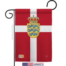 Denmark Garden Flag Set Mailbox Hanger Regional Nationality Nation International World Country Particular Area Small Decorative Gift Yard House Banner Made In USA 13 X 18.5