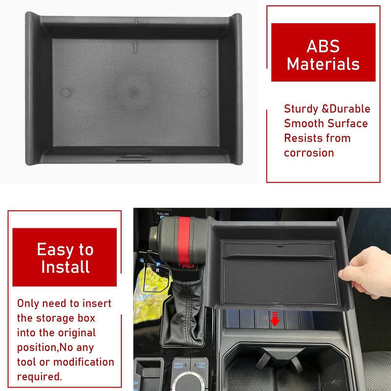 TTCR-II Compatible with 2022-2025 Toyota Tundra Console Organizer Tray, for