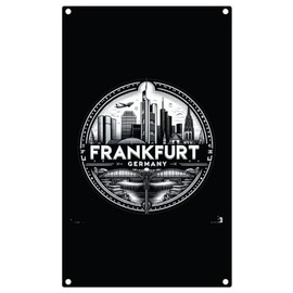 Frankfurt Germany Souvenir Home Decoration Metal Sign 9 x 15