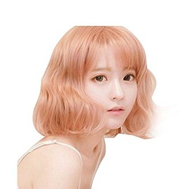 CEXIN Wig, Curly Hair, Loose, Sweet, Curls, Small Face, Cute, Natural, Women's, Short, Bob, Casual