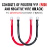 ECO-WORTHY 2AWG Battery Cable with 5/16'' Lug Terminals 12inch Cables