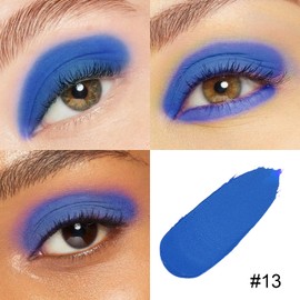 Jutqut Blue Matte Eyeshadow Pen, Cream Metallic Eyeliner Stick, Waterproof Lazy Eyes Eyeshadow Pencil, Long Lasting Eye Shadow Pencil, Long-Lasting Eye Pencil, Waterproof Eye Make-Up #13