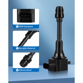 ECCPP UF350 4 ignition coils with 4 iridium Spark Plugs for Nissan 2002 2003 2004 2005 2006 Sentra Altima 2.5L L4,2006-2008 for Infiniti M35 V6 3.5L,2003-2008 for Infiniti FX35 V6 3.5L 1788319 5C1395