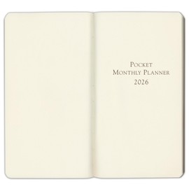 Gallery Leather Pocket Monthly Planner 2026 - Acadia Navy - 6x3.25"
