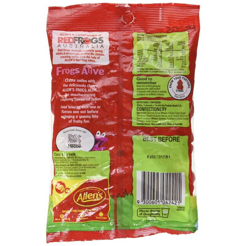 Allens Frogs Alive Jellies 190g