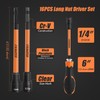 LOZAGU 33PCS Magnetic Nut Driver Set with Long Handle |