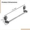 Suction Cup Towel Rack, Adjustable 12–24 in Wall Mounted Bathroom