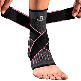 NativoDex Ankle Brace for Stabilising and Preventing Sprains, Support and Compression for Ankle Injuries, Sports Strap with Adjustable Velcro, for Both Feet