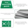 Fire Safety Assembly Point Sign 200x300mmx1mm Outdoor Weatherproof Rigid PVC