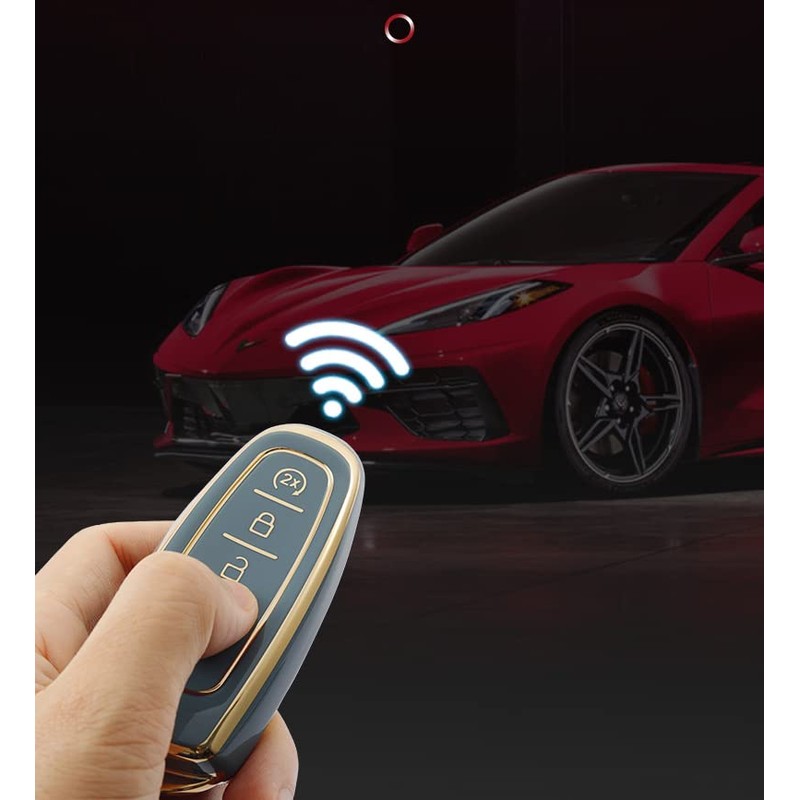 TECART Key Case Fit for Ford Edge Explorer Soft TPU