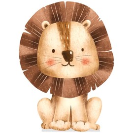 Watercolor Animal Cardboard Cutout, Stand Up, Standup - Lion