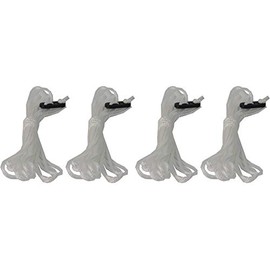 Savage Island Guy Rope 4 Pack 4 Metres Ropes Lines With Runners Tent Camping (4m, White)