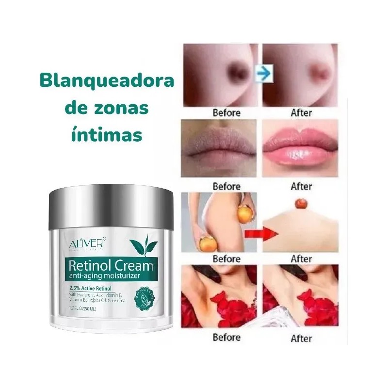 Crema Retinol Aclarante Zonas Intimas Perianal Paño Axilas Neutra