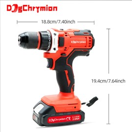 DogChrymion Cordless Drill Set Compatible with Makita 18V Battery, MAX 1350 RPM,23 ft-lbs / 32 N.m, 0-3/8'' Chuck, 35+2 Torque Set,Build-in LED, 43 Bits & Sockets,1 * 2.0 Ah Battery and Charger