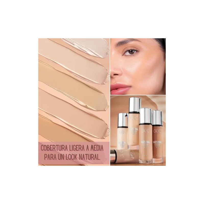 Goc, Base De Maquillaje Liquida, Natural Finish, Luminosa