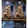 Luxspire Christmas Tree Topper, Double-Layer Glitter Metal 3D Lighted Tree