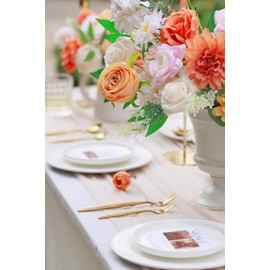 MISSPIN Fall Artificial Flowers Combo Box Set Fake Flowers for DIY Wedding Bridal Bouquets Faux Roses Floral Arrangements with Stems for Party Table Centerpieces Autumn Home Indoor Outdoor Decoration