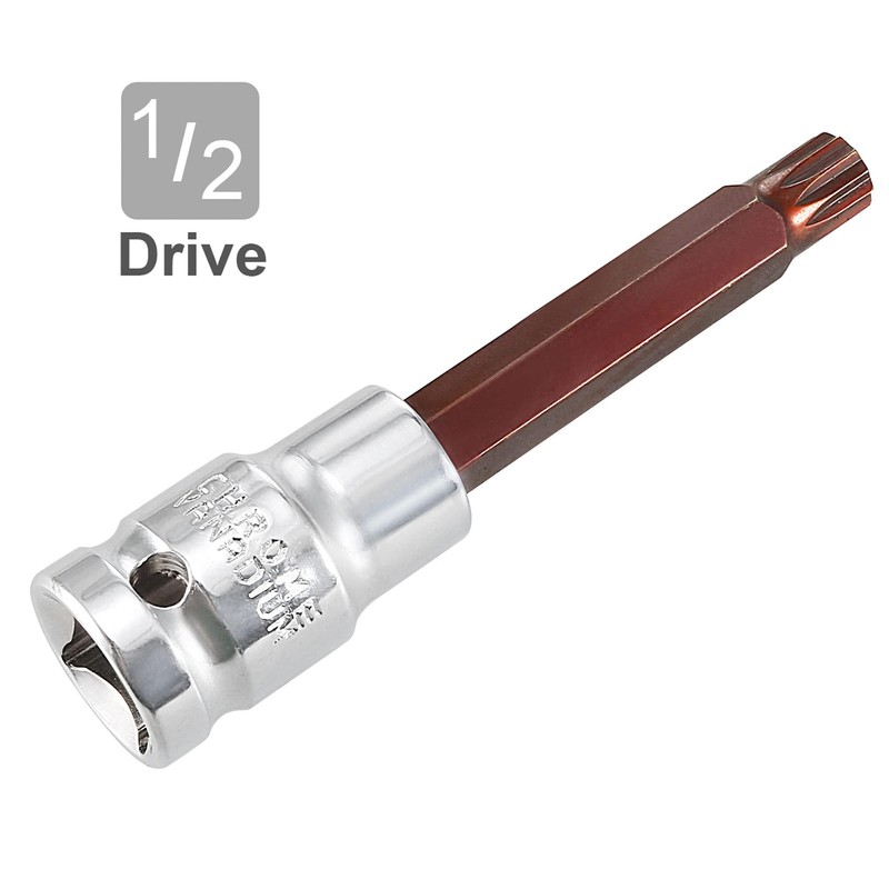 TA-VIGOR Triple Square Spline Bit Socket, 1/2" Drive x M10