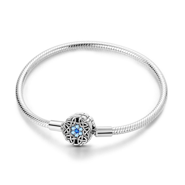 MULA 925 Sterling Silver Snake Chain Charm Bracelet Butterfly Heart