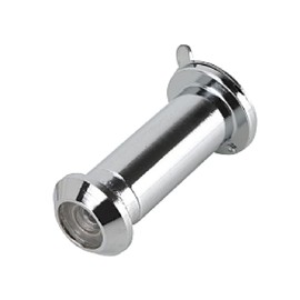 cyclingcolors Door viewer, diameter 12 mm, up to door thickness 57 mm, chrome-plated brass