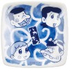 Fujio Akatsuka 904504 Bakabon Family Petite Square Small Plate, 2.2