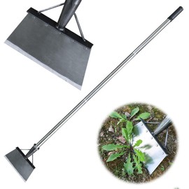 56.4" Metal Snow Shovel for Walkway, Multifunctional Garden Shovel for Sidewalk Scraping, Weeding, Digging, Snow Removal