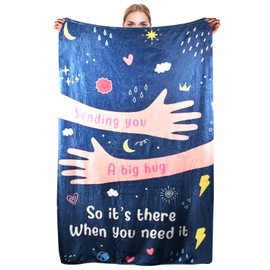 Get Well Soon Gifts, Healing Blanket with Letter Print, Feel Better After Surgery Gifts, Thinking of You Gifts for Mum Friend Sister Coworker, Inspirational Gifts for Women Men 50'' x 60''