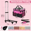 Extra-Large Rolling Cleaning Caddy with Wheels,Cleaning Caddy Bag with Detachable