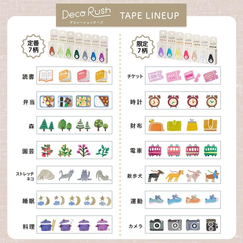 PLUS Decoration Tape Deco Lash Regular Width 6mm x Length
