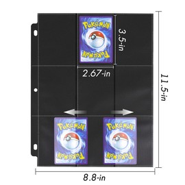 900 Pockets Trading Card Binder Sleeves, Baseball Card Sleeves Fit for Standard Size Sport Cards, Baseball Card Holder for 3 Ring Binder