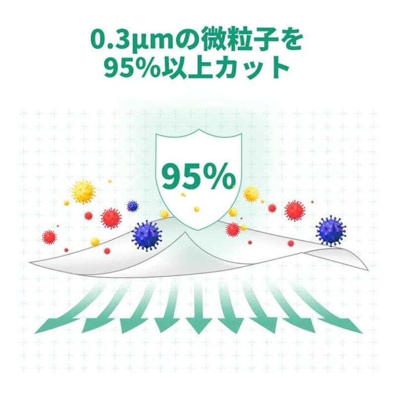 [Dream in Tokyo] 小林薬品 N95マスク ブラック NIOSH認証品 1箱20枚 N95 防護マスク