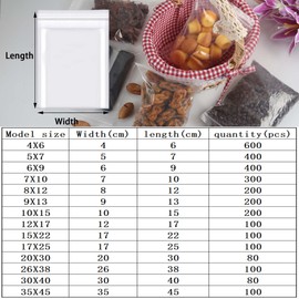 Rshuhx Pack of 100 Zip Bags 170 mm x 250 mm Resealable Waterproof Plastic Bag Sealable Bags Poly Bag with Zip Closure Can Hold Clothes and Shoes Scarf Gloves