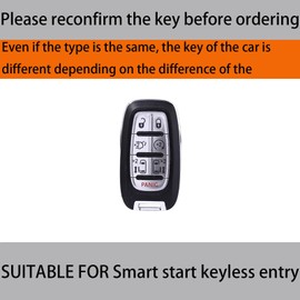 Tyifxom For Chrysler Pacifica 2017-2024 Car Key Fob Holder, Leather Key Chain Soft Case, For Voyager 2021-2024 Provides Protection (white)