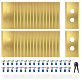 SHUTEX Pack of 32 Replacement Blades, Replacement Blades Compatible with Mammotion Luba and Yuka Series, Robust Titanium Replacement Blade, Supplied with Plastic Washer and Screwdriver (Gold)