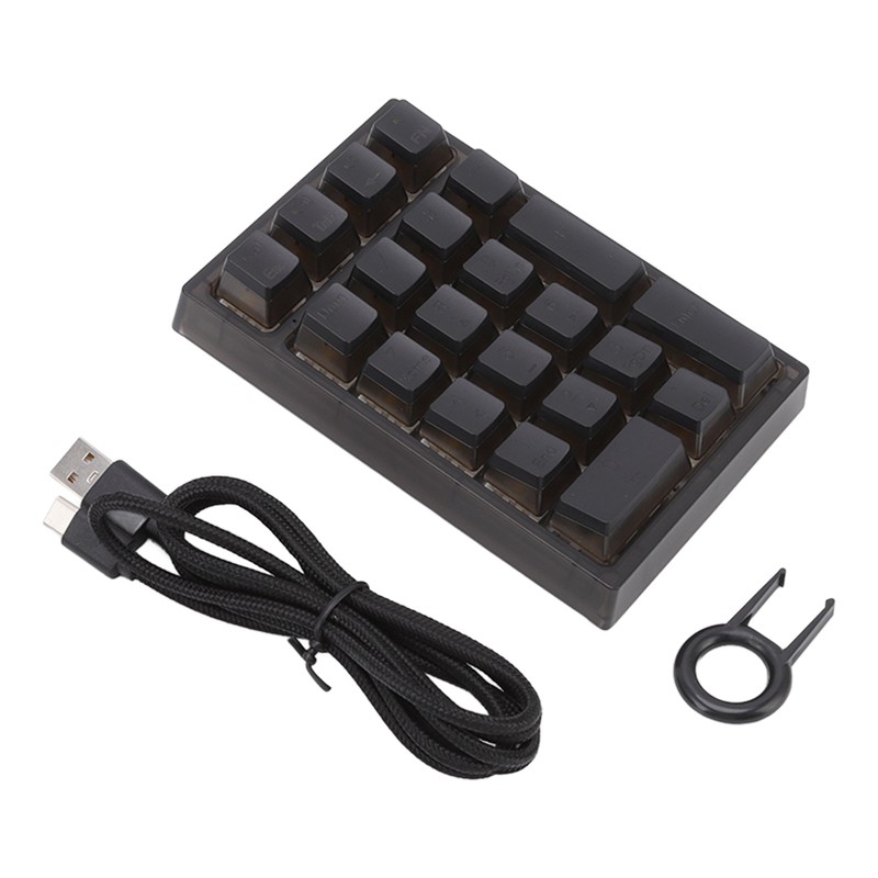 21 Key Numeric Keypad RGB Backlit Ergonomic Small Mechanical Numpad