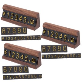 DOITOOL 3 Sets Price Tag Cube for Retail Price Display Tags with Gold Number Bars for Jewelry Stores Shopping Malls Market Stalls Pricing Fine Craftsmanship