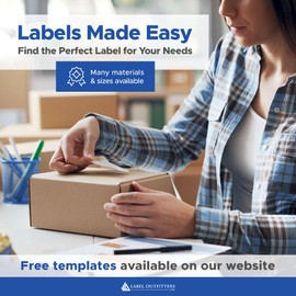 80 Label Outfitters® Large Round Labels, 4 inch Diameter, Laser and Inkjet Printable, 20 Sheets