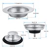 Kitchen Sink Drain Strainer 6 Pack Stainless Steel Sink Stopper,