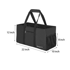 Dongawin Large Utility tote bag,waterproof beach bag,foldable and reusable storage bag,shopping bag,picnic bag,etc. (1pcs, Black)