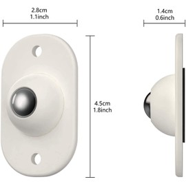 16 Pcs Mini Swivel Casters Wheels, Stainless Steel Self Adhesive,360 Degree Rotation Pulley, Universal Wheels at the Bottom of the Storage Box, Swivel Caster Wheels for Furniture Various Storage Boxes