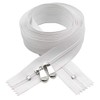 MebuZip 2PCS 40" White #3 Double Slider Zippers Head to
