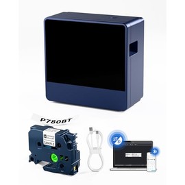 EazeID Label Maker P780BT - Bluetooth Rechargeable Label Maker Machine with Tape