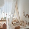 BEIOUDEXIN Kids Canopy Bed Tent - Cotton Linen Hanging Teepee