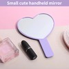 TBWHL Heart-Shaped Travel Handheld Mirror, Cosmetic Hand Mirror with Handle,