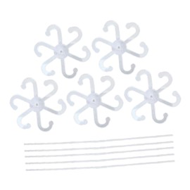 Generic 5X Acrylic Plant Supports Plant Climbers Stem Holders, with Sticks, Accessories Plant Grow Holders for Backyard Yard Balcony