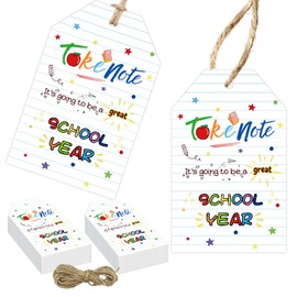50Pcs Welcome Back to School Gift Tags with String First Day of School Gift Tag Teacher Paper Tags Idea It’s Going to Be A Great Year Classroom Party Favors