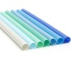 Youngever 7 Pack Kids Plastic Straws, 5 Inch Reusable Plastic