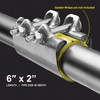 HIGHCRAFT 60200TTSD-5, Single Pipe Repair Clamp 2'', Double Bolt, 6”